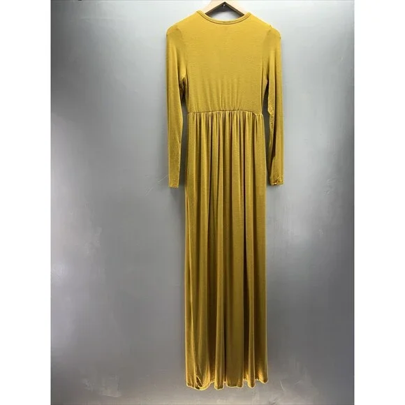 Bellamie Maxi Dress Women's Size Small Extra Long Sleeve Stretch - Picture 2 of 8